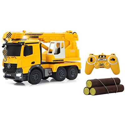 Jamara 405034 reuzenrane Mercedes Liebherr 2,4 GHz schaal 1:20 geel Jamara 405034 reuzenrane Mercedes Liebherr 2,4 GHz schaal 1:20 geel
