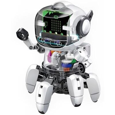 Velleman Tobbie II leerrobot met micro:bit, programmeerbare STEM-set met sensoren en motor, leer programmeren met deze interactieve robot voor jongeren en volwassenen, werkt op batterijen Velleman Tobbie II leerrobot met micro:bit, programmeerbare STEM-set met sensoren en motor, leer programmeren met deze interactieve robot voor jongeren en volwassenen, werkt op batterijen