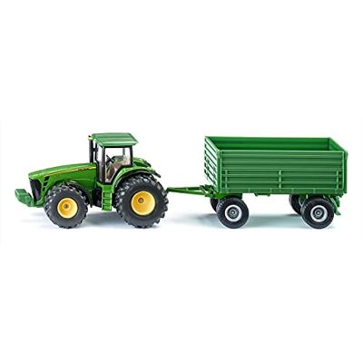 Siku John Deere Tractor met aanhangwagen, 1:50, metaal/kunststof, groen, talrijke functies Siku John Deere Tractor met aanhangwagen, 1:50, metaal/kunststof, groen, talrijke functies