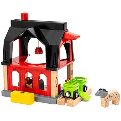 Brio 36012 Dierenschuur met hooiwagen, accessoires voor treinset voor kinderen vanaf 3 jaar Brio 36012 Dierenschuur met hooiwagen, accessoires voor treinset voor kinderen vanaf 3 jaar