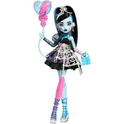 Monster Cable JBG75 Frankie Stein Verjaardag Monsterlijk Memorabele Pop met Openhartig monster in feestjurk met accessoires: uitnodiging, ballon, cadeau, lippenstift en meer, JBG75 Monster Cable JBG75 Frankie Stein Verjaardag Monsterlijk Memorabele Pop met Openhartig monster in feestjurk met accessoires: uitnodiging, ballon, cadeau, lippenstift en meer, JBG75