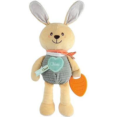 Chicco Mijn eerste zachte pluche konijn met bijtring en geluiden, speelgoed voor baby's en pasgeborenen, neutrale kleuren, vanaf de geboorte Chicco Mijn eerste zachte pluche konijn met bijtring en geluiden, speelgoed voor baby's en pasgeborenen, neutrale kleuren, vanaf de geboorte
