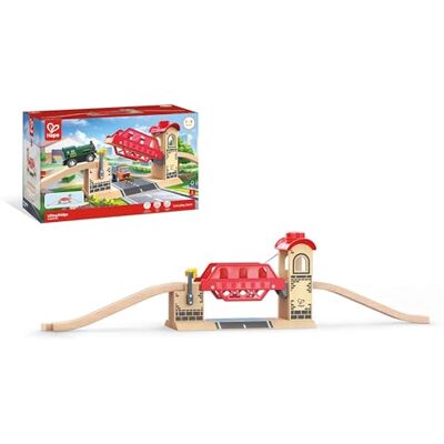 Hape Levisbrug speelgoed voor houten treinbaan – educatief spel voor kinderen vanaf 3 jaar – rolsysteem voor het optillen van de brug – compatibel met spelletjes van traditionele merken Hape Levisbrug speelgoed voor houten treinbaan – educatief spel voor kinderen vanaf 3 jaar – rolsysteem voor het optillen van de brug – compatibel met spelletjes van traditionele merken