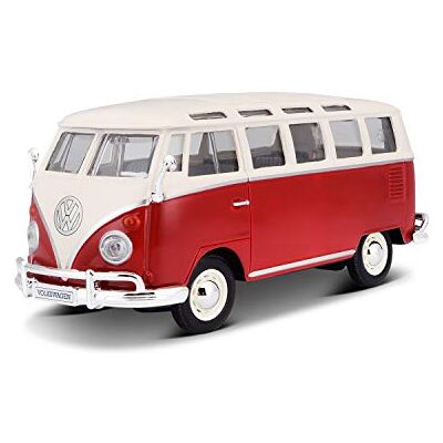 Maisto Volkswagen Samba Van Realistisch bestelwagenmodel op schaal 1:25 (willekeurige kleurkeuze beschikbaar), officiële Volkswagen-licentie, aanbevolen leeftijd: 3 jaar en ouder Maisto Volkswagen Samba Van Realistisch bestelwagenmodel op schaal 1:25 (willekeurige kleurkeuze beschikbaar), officiële Volkswagen-licentie, aanbevolen leeftijd: 3 jaar en ouder