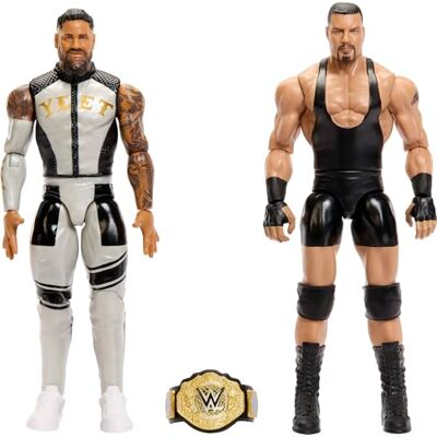 Mattel WWE Main Event Jey Usage vs Bron Breakker Series 25 Showdown verzamelspel met 2 beweegbare figuren en ringaccessoires en TrueFX-technologie inbegrepen 6 jaar JHJ57 Mattel WWE Main Event Jey Usage vs Bron Breakker Series 25 Showdown verzamelspel met 2 beweegbare figuren en ringaccessoires en TrueFX-technologie inbegrepen 6 jaar JHJ57