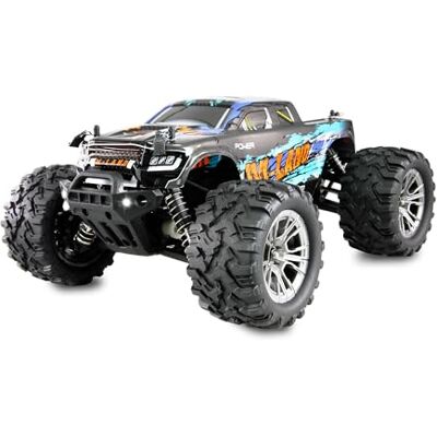 Amewi M-Land RC Monster Truck 48 km/u 4WD 1:16 RTR blauw met afstandsbediening, accu, oplaadkabel Amewi M-Land RC Monster Truck 48 km/u 4WD 1:16 RTR blauw met afstandsbediening, accu, oplaadkabel