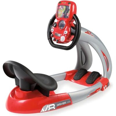 Smoby 370206 Pilot V8 Rijsimulator, rood en zwart Smoby 370206 Pilot V8 Rijsimulator, rood en zwart