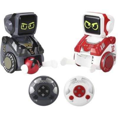 SilverLit Ycoo by Kijaot radiografisch bestuurde voetbalrobots 15 cm Speelgoedpakket met 2 robots 3 spellen beschikbaar: Voetbal, Bowling, Plot Race SilverLit Ycoo by Kijaot radiografisch bestuurde voetbalrobots 15 cm Speelgoedpakket met 2 robots 3 spellen beschikbaar: Voetbal, Bowling, Plot Race