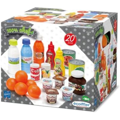 Ecoiffier Jouets 2644 Pack Drive 100% Chef Speelgoedetenswaren voor kinderen, 20 onderdelen, vanaf 18 maanden, gemaakt in Frankrijk Ecoiffier Jouets 2644 Pack Drive 100% Chef Speelgoedetenswaren voor kinderen, 20 onderdelen, vanaf 18 maanden, gemaakt in Frankrijk