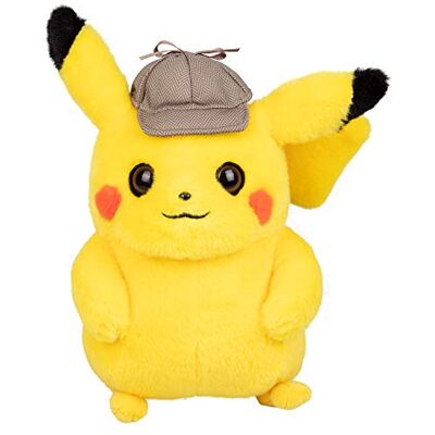 Pokémon Bandai Detective Pikachu film pluche dier detective Pikachu 20 cm zacht pluche dier van Pikachu met pet WT97563 Pokémon Bandai Detective Pikachu film pluche dier detective Pikachu 20 cm zacht pluche dier van Pikachu met pet WT97563