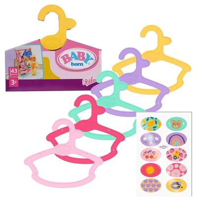 BABY born 5 poppenkleerhangers Gerecycled materiaal Hoogwaardige poppenaccessoires Accessoires geschikt voor 43 cm poppen BABY born 5 poppenkleerhangers Gerecycled materiaal Hoogwaardige poppenaccessoires Accessoires geschikt voor 43 cm poppen
