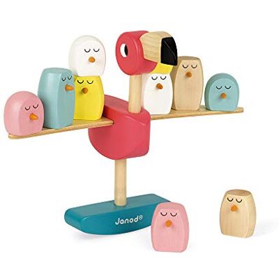 Janod Balansspel van hout Flamingo Speelgoed voor motoriek Waterverf Vanaf 3 jaar, J08230, meerkleurig Janod Balansspel van hout Flamingo Speelgoed voor motoriek Waterverf Vanaf 3 jaar, J08230, meerkleurig