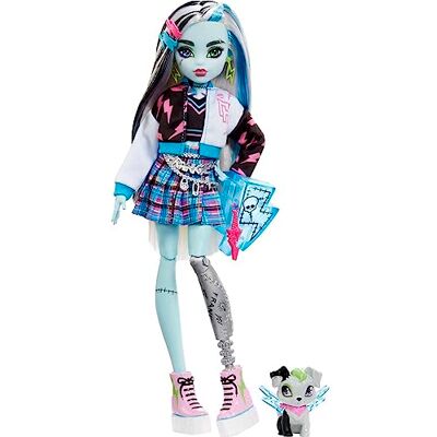 Monster Cable HHK53 Frankenstein wolfpop met accessoires en huisdieren, modepop, gewrichten, haar met paarse strengen, speelgoed voor kinderen, vanaf 3 jaar Monster Cable HHK53 Frankenstein wolfpop met accessoires en huisdieren, modepop, gewrichten, haar met paarse strengen, speelgoed voor kinderen, vanaf 3 jaar