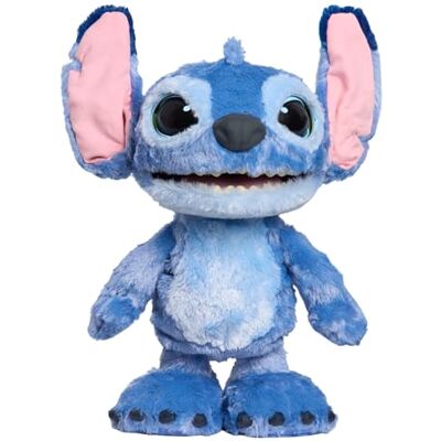 Just Play Disney Interactieve Stitch knuffel, 43 cm hoog, meer dan 100 geluiden en reacties, een echte Stitch, speelgoed voor kinderen vanaf 3 jaar Just Play Disney Interactieve Stitch knuffel, 43 cm hoog, meer dan 100 geluiden en reacties, een echte Stitch, speelgoed voor kinderen vanaf 3 jaar