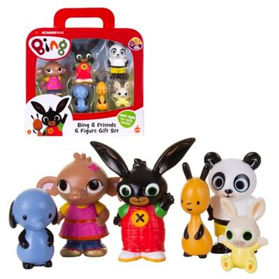 Giochi Preziosi Bing Set met 6 figuren, collectie van Flop, Sula, Amma, Pando en Padget, kleurrijke details en schaalmaten, Bing is 8 cm hoog, spelletjes voor kinderen vanaf 18 maanden Giochi Preziosi Bing Set met 6 figuren, collectie van Flop, Sula, Amma, Pando en Padget, kleurrijke details en schaalmaten, Bing is 8 cm hoog, spelletjes voor kinderen vanaf 18 maanden
