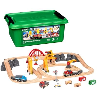 Brio World 63309700 Luxe transportset, set, houten speelgoed vanaf 3 jaar Brio World 63309700 Luxe transportset, set, houten speelgoed vanaf 3 jaar