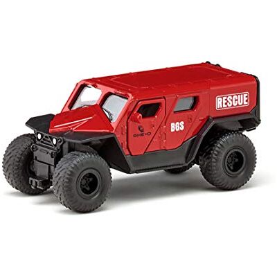 Siku 2307, GHE-O Rescue reddingswagen, 1:50, metaal/kunststof, rood, vele functies, combineerbaar met modellen op dezelfde schaal Siku 2307, GHE-O Rescue reddingswagen, 1:50, metaal/kunststof, rood, vele functies, combineerbaar met modellen op dezelfde schaal