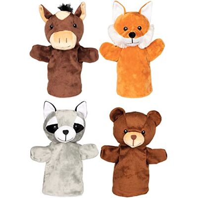 Goki Set van 4 handpoppen Goki Set van 4 handpoppen