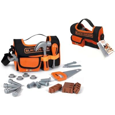 Smoby Black + Decker gereedschapskist stof + 4 hoezen Smoby Black + Decker gereedschapskist stof + 4 hoezen