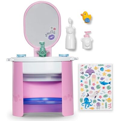 BABY born Wastafel, wastafelmeubel voor poppen 36 cm en 43 cm incl. tandenborstel en zeepdispenser, werkt met water, zonder batterijen BABY born Wastafel, wastafelmeubel voor poppen 36 cm en 43 cm incl. tandenborstel en zeepdispenser, werkt met water, zonder batterijen