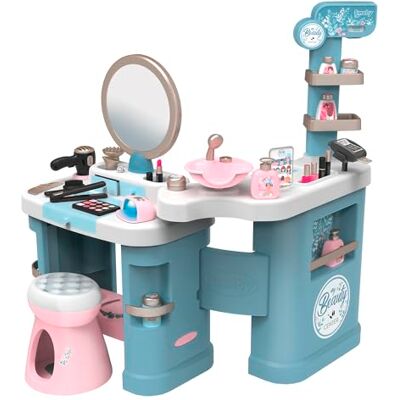 Smoby 320240 My Beauty Center, schoonheidssalon voor kinderen, kapsel + nagels + make-up-dummy, geluiden en licht, 32 accessoires Smoby 320240 My Beauty Center, schoonheidssalon voor kinderen, kapsel + nagels + make-up-dummy, geluiden en licht, 32 accessoires