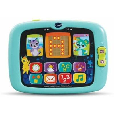 VTech Super Tablet Des P'tits Loulous, eerste tablet voor kinderen, babyspeelgoed 1/3 jaar Franse versie VTech Super Tablet Des P'tits Loulous, eerste tablet voor kinderen, babyspeelgoed 1/3 jaar Franse versie