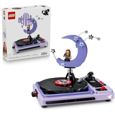 Lego Editions La lune de concert d'Olivia Rodrigo platina model met vinyl en minifiguur decoratie kinderkamer muziekcadeau voor meisjes jongeren vanaf 14 jaar of fan 43029 Lego Editions La lune de concert d'Olivia Rodrigo platina model met vinyl en minifiguur decoratie kinderkamer muziekcadeau voor meisjes jongeren vanaf 14 jaar of fan 43029