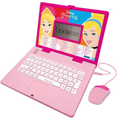 Lexibook , Disney prinsessen, tweetalige leercomputer, speelgoed voor Frans/Engels, 124 activiteiten, Wiskunde, Logica, Klok, Muziek Lexibook , Disney prinsessen, tweetalige leercomputer, speelgoed voor Frans/Engels, 124 activiteiten, Wiskunde, Logica, Klok, Muziek