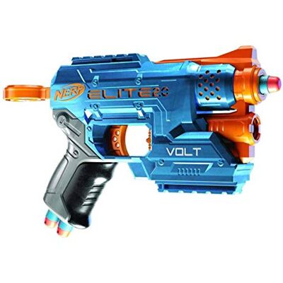 Hasbro Nerf Elite 2.0, Volt SD-1 blaster, 6 officiële Nerf darts, richtlichtstraal, opslag voor 2 darts, 2 tactische rails Hasbro Nerf Elite 2.0, Volt SD-1 blaster, 6 officiële Nerf darts, richtlichtstraal, opslag voor 2 darts, 2 tactische rails