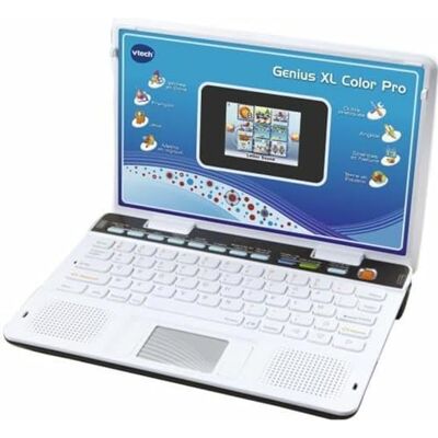 VTech Genius XL Color Pro tweetalig zilvergrijs, kindercomputer met kleurendisplay, muis, 90 educatieve en schaalbare activiteiten, cadeau voor kinderen van 6 jaar tot 11 jaar inhoud in het Frans VTech Genius XL Color Pro tweetalig zilvergrijs, kindercomputer met kleurendisplay, muis, 90 educatieve en schaalbare activiteiten, cadeau voor kinderen van 6 jaar tot 11 jaar inhoud in het Frans