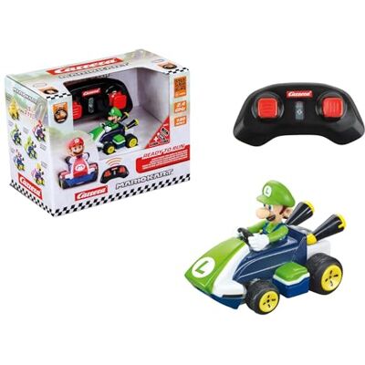 Carrera RC Mario Kart Mini RC Luigi voor kinderen en volwassenen, jongens en meisjes, unieke originele licentie, direct rijplezier met gebruiksklaar, groen Carrera RC Mario Kart Mini RC Luigi voor kinderen en volwassenen, jongens en meisjes, unieke originele licentie, direct rijplezier met gebruiksklaar, groen