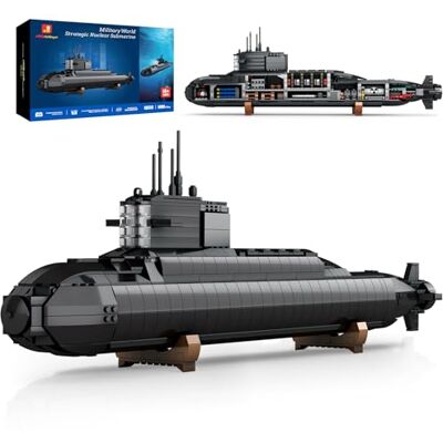 JMBricklayer Nucleaire onderwaterbouwsteensets Militaire onderzeeërkits met verlichting, geschiedenis uit de Tweede Wereldoorlog om te verzamelen, bouwspeelgoed, JMBricklayer Nucleaire onderwaterbouwsteensets Militaire onderzeeërkits met verlichting, geschiedenis uit de Tweede Wereldoorlog om te verzamelen, bouwspeelgoed,