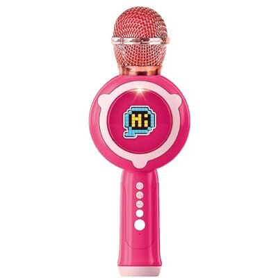 Baroni Toys Microfoon voor kinderen van 3 jaar met verlichting, muziekspeelgoedmicrofoon met geluids- en lichteffecten voor kleine zangers (roze microfoon met Bluetooth) Baroni Toys Microfoon voor kinderen van 3 jaar met verlichting, muziekspeelgoedmicrofoon met geluids- en lichteffecten voor kleine zangers (roze microfoon met Bluetooth)