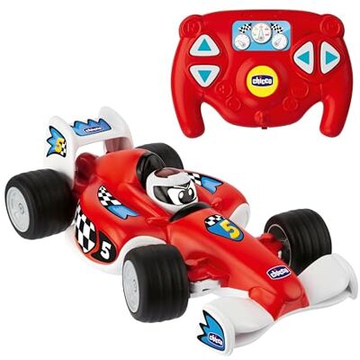 Chicco Tom Race RC op afstand bestuurbare auto, sportief design, ergonomische en intuïtieve infrarood afstandsbediening, 4 richtingstoetsen, raceautogeluiden, voor kinderen van 2 tot 6 jaar Chicco Tom Race RC op afstand bestuurbare auto, sportief design, ergonomische en intuïtieve infrarood afstandsbediening, 4 richtingstoetsen, raceautogeluiden, voor kinderen van 2 tot 6 jaar