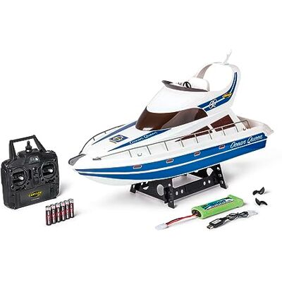 Carson 500108044 Ocean Queen op afstand bestuurbare boot 2,4 G 100% RTR Radiografisch bestuurbare boot voor kinderen en volwassenen met afstandsbediening Carson 500108044 Ocean Queen op afstand bestuurbare boot 2,4 G 100% RTR Radiografisch bestuurbare boot voor kinderen en volwassenen met afstandsbediening