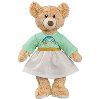 Heless 656 656 Rainbow Teddy pluche dier met geborduurde regenboogjurk, ca. grote teddybeer om van te houden en speelmetgezel voor baby's en peuters, bruin, 42 cm Heless 656 656 Rainbow Teddy pluche dier met geborduurde regenboogjurk, ca. grote teddybeer om van te houden en speelmetgezel voor baby's en peuters, bruin, 42 cm