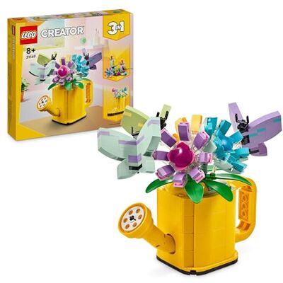 Lego Creator 3-in-1 bloemen in de gieter, kinderkamerspeelgoed, met gieter, bloemenboeket, rubberen laarzen of 2 vogels, creatief cadeau voor meisjes en jongens vanaf 8 jaar 31149 Lego Creator 3-in-1 bloemen in de gieter, kinderkamerspeelgoed, met gieter, bloemenboeket, rubberen laarzen of 2 vogels, creatief cadeau voor meisjes en jongens vanaf 8 jaar 31149