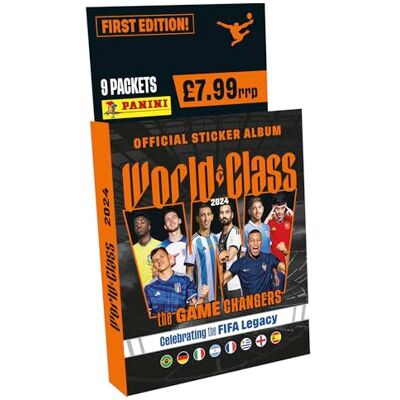 Panini FIFA World Class 2024 stickers, blisterverpakking, 7 zakken, 005014KBF7 Panini FIFA World Class 2024 stickers, blisterverpakking, 7 zakken, 005014KBF7