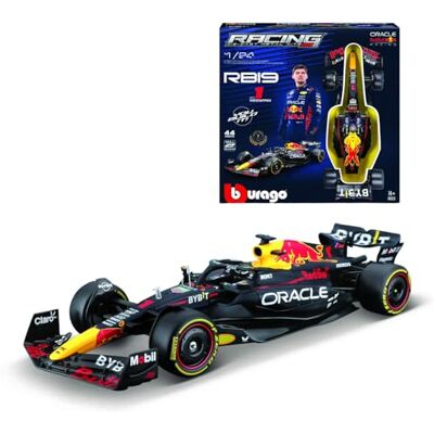 Bburago Model Kit Red Bull RB19 (2023) Verstappen Scale 1:24, montageset met 44 delen, gedetailleerde replica van de auto F1 Bburago Model Kit Red Bull RB19 (2023) Verstappen Scale 1:24, montageset met 44 delen, gedetailleerde replica van de auto F1