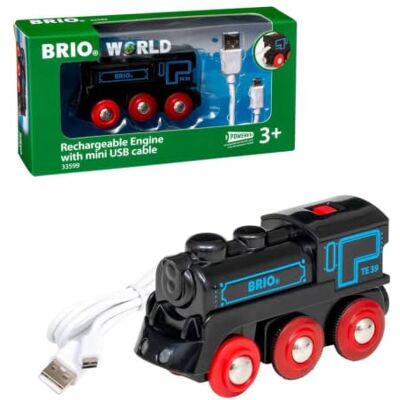 Brio Zwarte accu-locomotief met mini-USB Brio Zwarte accu-locomotief met mini-USB