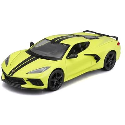 Bburago -1/24 Chevrolet Corvette-geel, M31527 Bburago -1/24 Chevrolet Corvette-geel, M31527