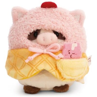 NICI Moona knuffeldier Koe 8cm met milkshake & zacht ijskostuum in geschenkdoos wit zacht pluche, schattig om te knuffelen en te spelen, voor kinderen en volwassenen 61655 NICI Moona knuffeldier Koe 8cm met milkshake & zacht ijskostuum in geschenkdoos wit zacht pluche, schattig om te knuffelen en te spelen, voor kinderen en volwassenen 61655