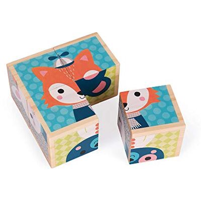 Janod J08000 My First Wooden Blocks, Bos Portretten Janod J08000 My First Wooden Blocks, Bos Portretten