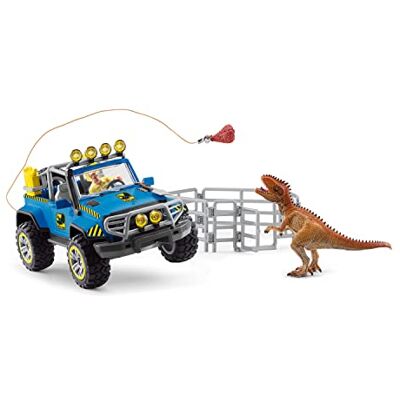Schleich 41464 DINOSAURS Offroad-autoset met Dino buitenpost, dinosaurusspeelgoed voor kinderen vanaf 4 jaar Schleich 41464 DINOSAURS Offroad-autoset met Dino buitenpost, dinosaurusspeelgoed voor kinderen vanaf 4 jaar