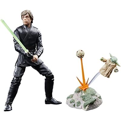 Star Wars The Black Series, Luke Skywalker en Grogu, set van 2 figuren, schaal van 15 cm, Boba Fett Star Wars The Black Series, Luke Skywalker en Grogu, set van 2 figuren, schaal van 15 cm, Boba Fett