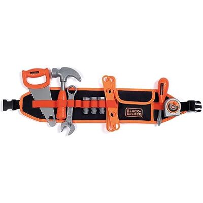 Smoby Black+Decker Gereedschapsriem Verstelbare Riem 14 Accessoires Zaag, Schroevendraaier, Combinatiesleutel, Lintmeter, Schroeven, Linten, Moeren Vanaf 3 Jaar Smoby Black+Decker Gereedschapsriem Verstelbare Riem 14 Accessoires Zaag, Schroevendraaier, Combinatiesleutel, Lintmeter, Schroeven, Linten, Moeren Vanaf 3 Jaar