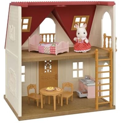 Sylvanian Families 5567 knus huisje met rood dak, starterswoning, poppenhuis speelset, nieuwe verpakking, één maat Sylvanian Families 5567 knus huisje met rood dak, starterswoning, poppenhuis speelset, nieuwe verpakking, één maat