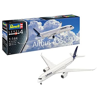 Revell 03881 Airbus A350-900 "Lufthansa" New Livery 1:144 schaal ongebouwd/ongeverfd plastic modelbouwset Revell 03881 Airbus A350-900 "Lufthansa" New Livery 1:144 schaal ongebouwd/ongeverfd plastic modelbouwset