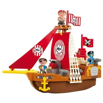 Ecoiffier Speelgoed – 3023 – piratenschip Abrick – bouwspel voor kinderen – vanaf 18 maanden – gemaakt in FranHardlines Ecoiffier Speelgoed – 3023 – piratenschip Abrick – bouwspel voor kinderen – vanaf 18 maanden – gemaakt in FranHardlines