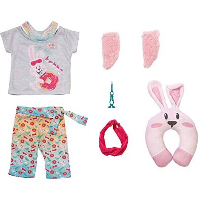 BABY born 829363 Bath Deluxe Good Night Set poppen tot 43 cm, voor kleine handen-knuffeldier print pyjama inclusief hoofdband, sokken en tandenborstel-leeftijden 3 & up BABY born 829363 Bath Deluxe Good Night Set poppen tot 43 cm, voor kleine handen-knuffeldier print pyjama inclusief hoofdband, sokken en tandenborstel-leeftijden 3 & up